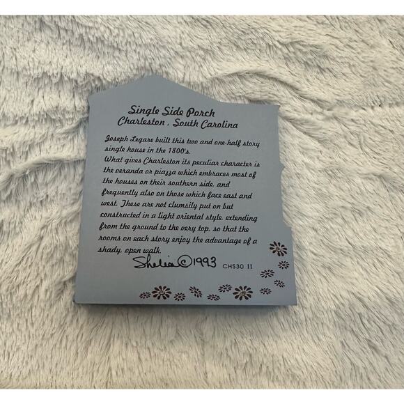 Sheila’s Collectibles #CHAS 30 Single Side Porch, Charleston, SC in Box - Picture 3 of 4